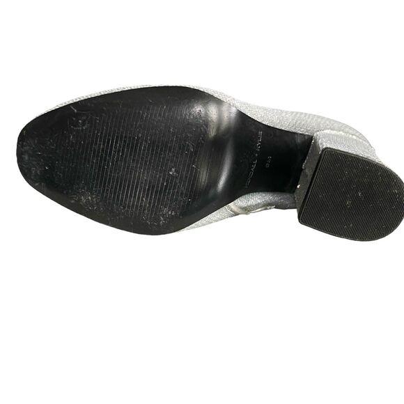 Disco Sequin Boots Kendall + Kylie Silver Size 6 Glam - Picture 8 of 14